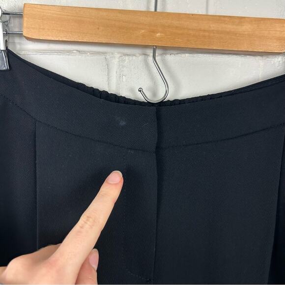 Topshop Black Stripe Trouser Pants Size 2 - Picture 5 of 11